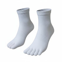 Five - Toe Grip Tech Socks White - V + Force