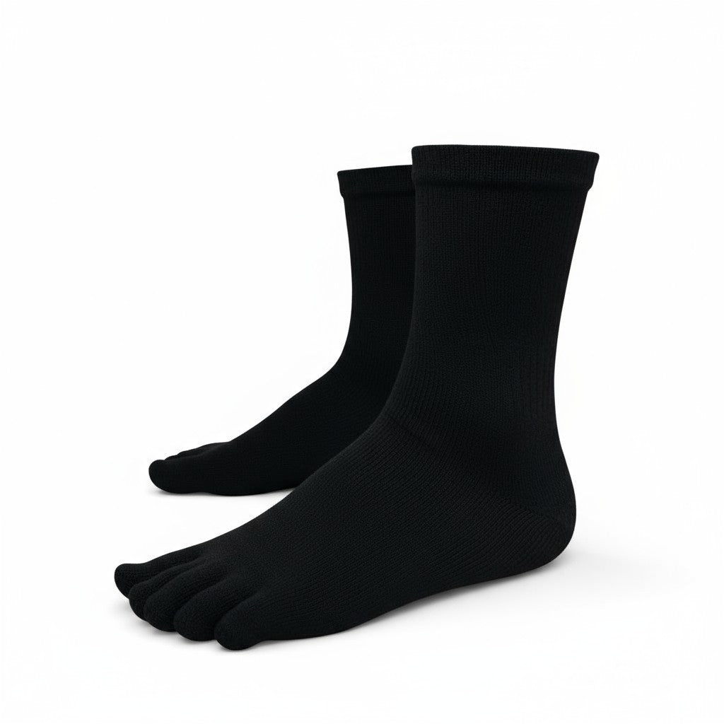 Ghost Mannequin black five-toe grip socks