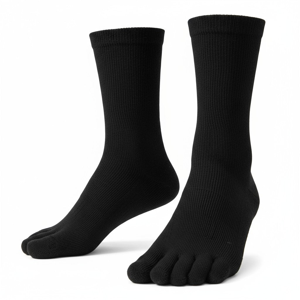 Five-Toe Grip Tech socks Black (Each size includes 2 pairs) - V + Force